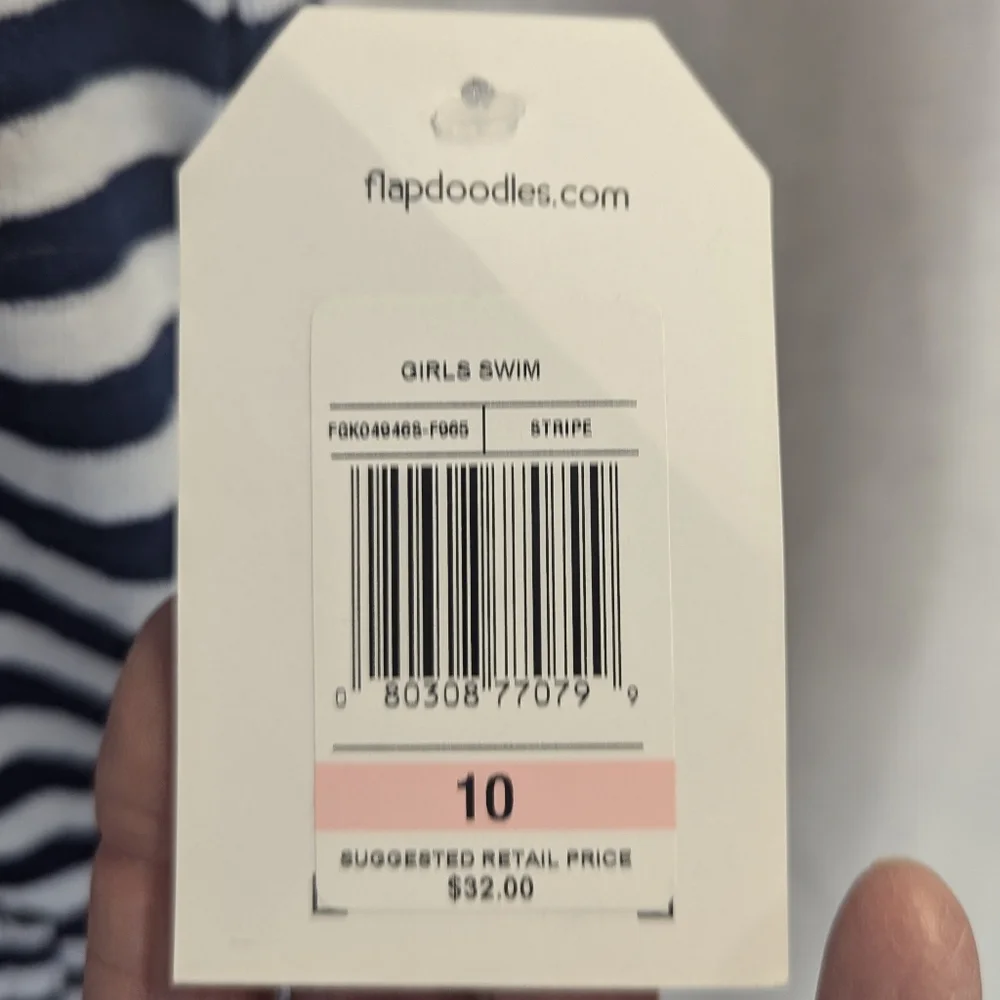 NWT Flapdoodles Size 10 Terrycloth Hooded Dress/Cover-up